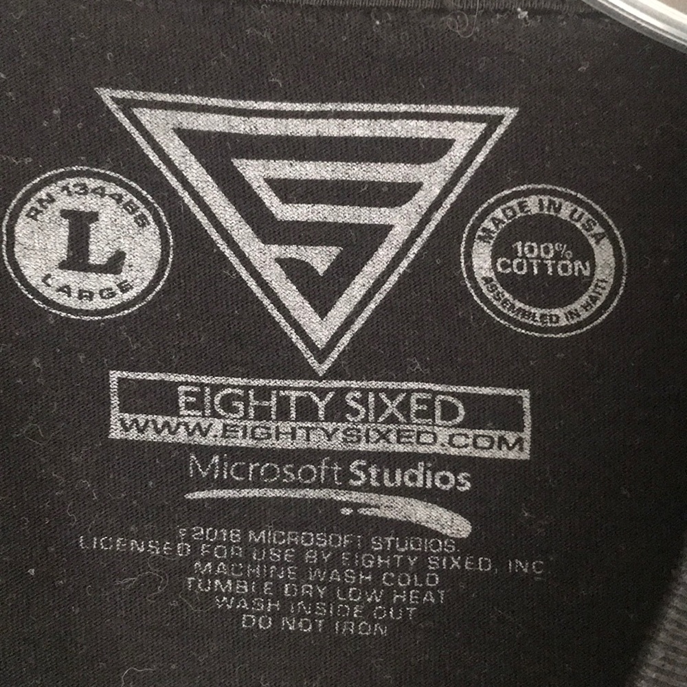 💝 10/$10 💝 Short Sleeve 100% Cotton Black T-shirt Size L - Picture 2 of 4